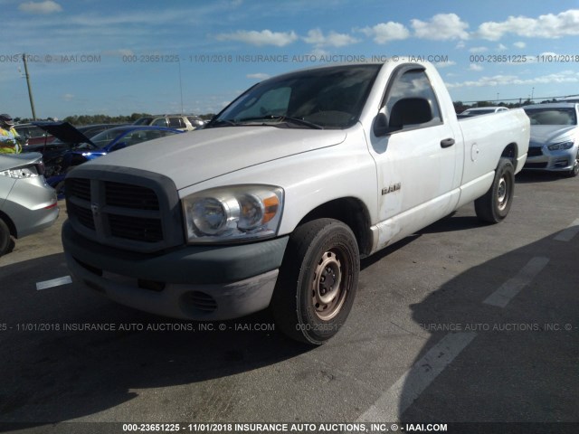 1D7HA16K88J108859 - 2008 DODGE RAM 1500 ST WHITE photo 2