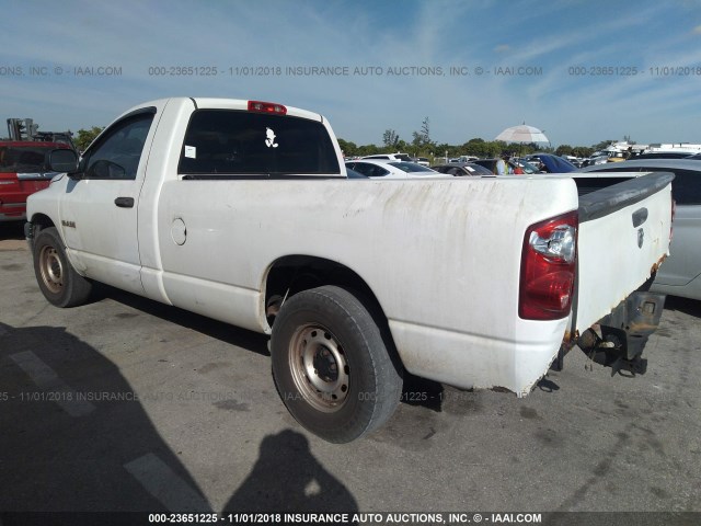 1D7HA16K88J108859 - 2008 DODGE RAM 1500 ST WHITE photo 3