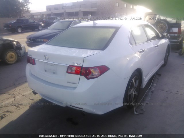 JH4CU2F88CC021707 - 2012 ACURA TSX SE WHITE photo 4