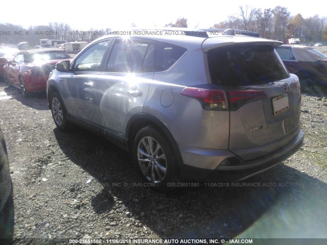 JTMDJREVXHD081519 - 2017 TOYOTA RAV4 HV LIMITED SILVER photo 3