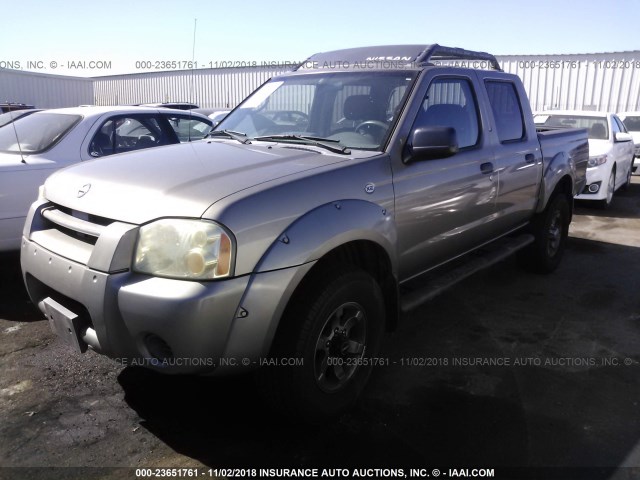 1N6ED27Y74C472568 - 2004 NISSAN FRONTIER CREW CAB XE V6 BROWN photo 2