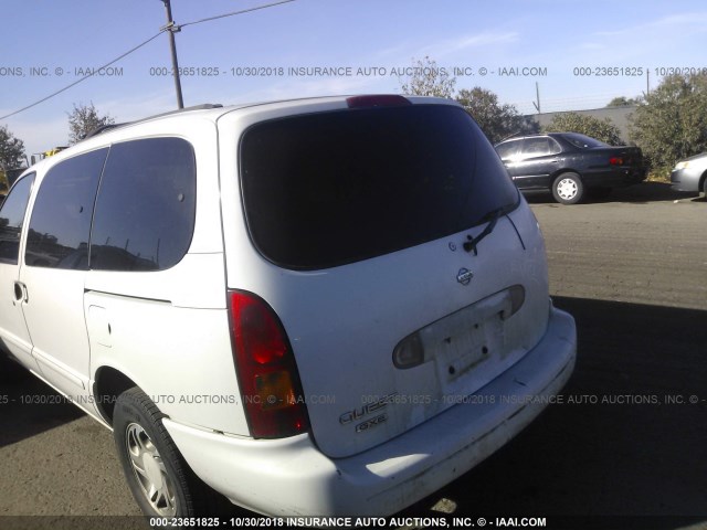 4N2XN11T8YD807608 - 2000 NISSAN QUEST SE/GLE/GXE WHITE photo 3