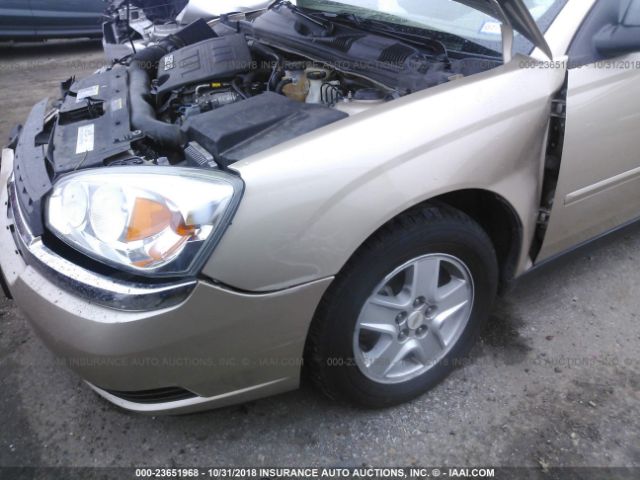 1G1ZT52895F328707 - 2005 CHEVROLET MALIBU LS ოქროსფერი ფოტო 6