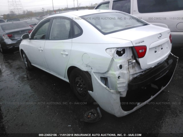 KMHDU46D79U601611 - 2009 HYUNDAI ELANTRA GLS/SE WHITE photo 3