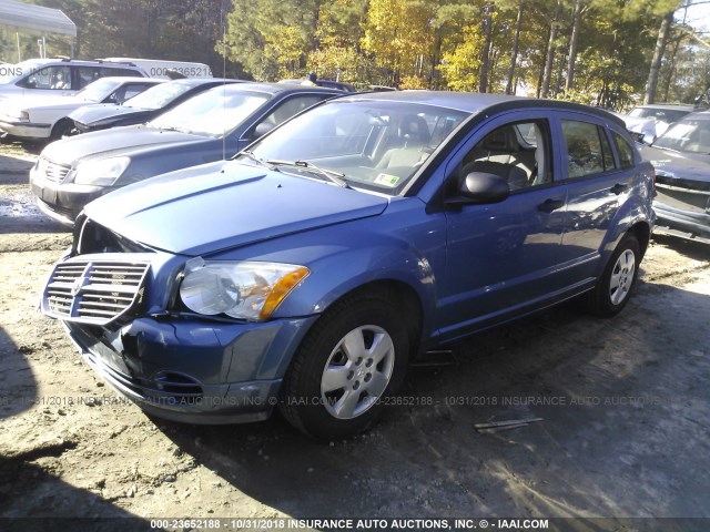 1B3HB28C47D194964 - 2007 DODGE CALIBER BLUE photo 2