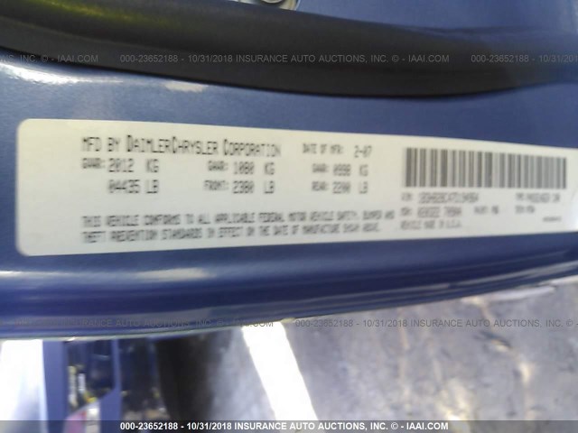 1B3HB28C47D194964 - 2007 DODGE CALIBER BLUE photo 9