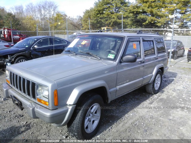 1J4FF68SXYL180254 - 2000 JEEP CHEROKEE LIMITED SILVER photo 2