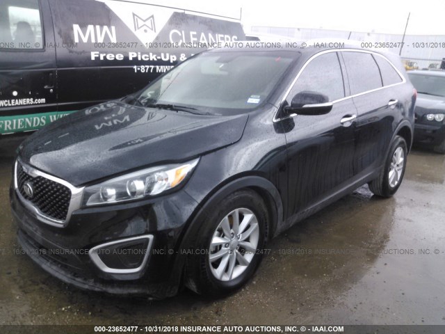 5XYPG4A51JG361874 - 2018 KIA SORENTO LX/L BLACK photo 2