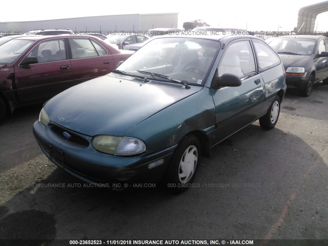 KNJLT05H7V6207795 - 1997 FORD ASPIRE GREEN photo 2