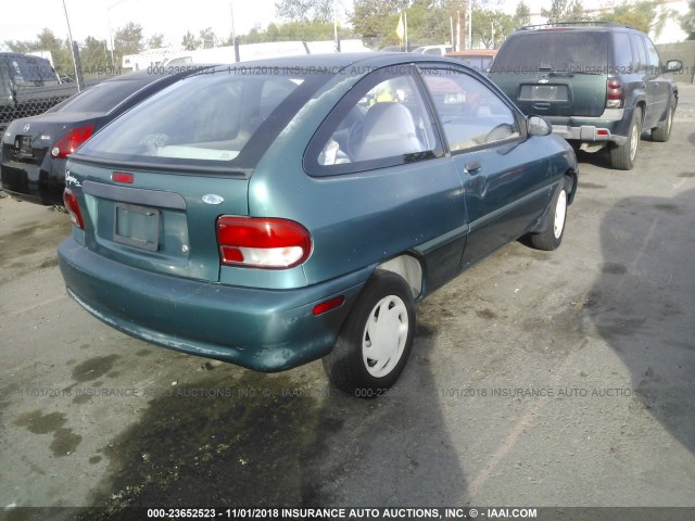 KNJLT05H7V6207795 - 1997 FORD ASPIRE GREEN photo 4