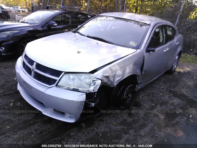 1B3CC4FB3AN180326 - 2010 DODGE AVENGER SXT SILVER photo 2