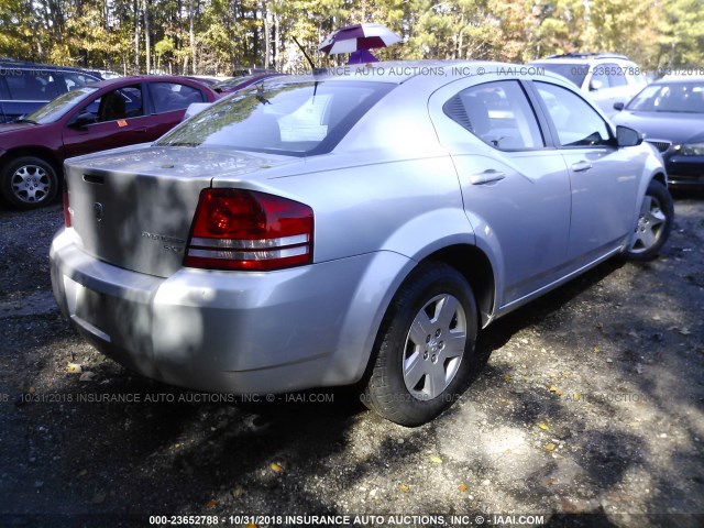 1B3CC4FB3AN180326 - 2010 DODGE AVENGER SXT SILVER photo 4