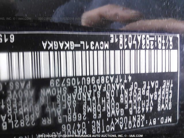 4T1FA38P96U105739 - 2006 TOYOTA CAMRY SOLARA SE/SLE Qara foto 9