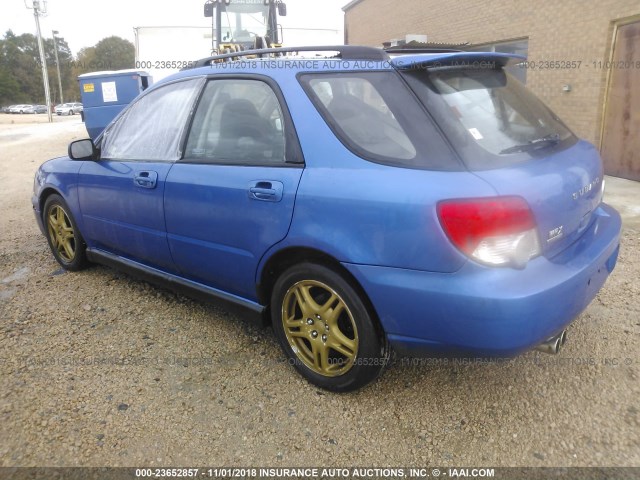 JF1GG29674H805908 - 2004 SUBARU IMPREZA WRX BLUE photo 3