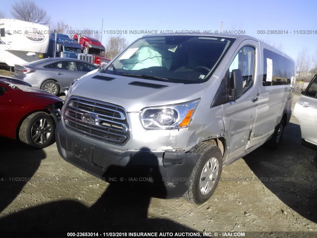 1FMZK1YM8GKA95416 - 2016 FORD TRANSIT T-150 SILVER photo 2