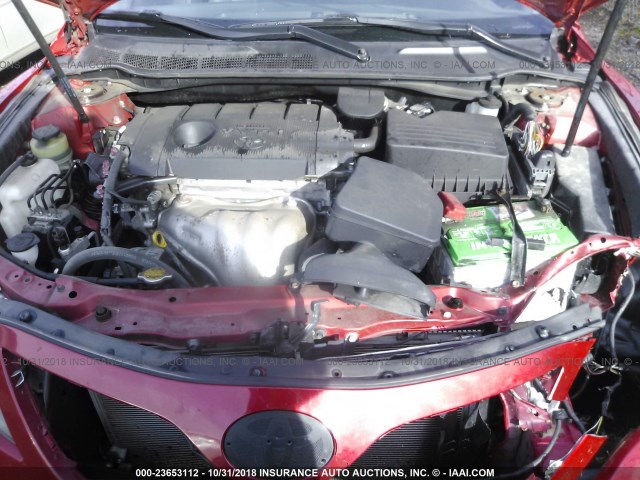 4T1BF3EK3BU700542 - 2011 TOYOTA CAMRY SE/LE/XLE RED photo 10