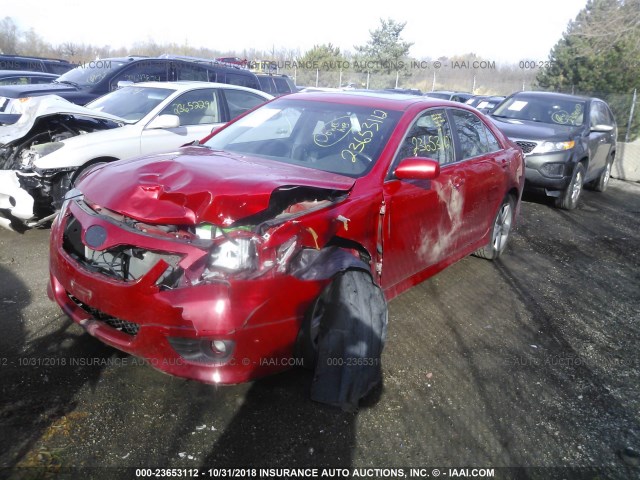 4T1BF3EK3BU700542 - 2011 TOYOTA CAMRY SE/LE/XLE RED photo 2