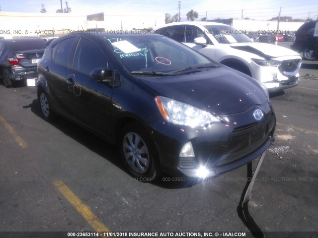 JTDKDTB36E1572603 - 2014 TOYOTA PRIUS C BLACK photo 1