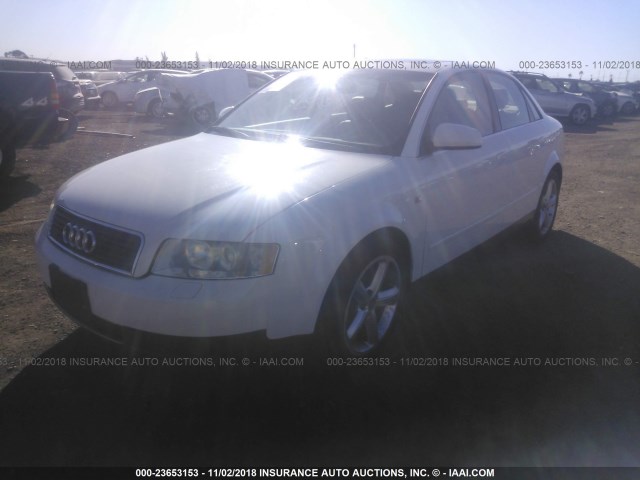 WAULT68E42A208061 - 2002 AUDI A4 3.0 QUATTRO WHITE photo 2