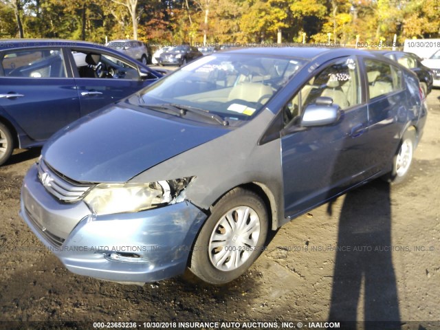 JHMZE2H50AS005286 - 2010 HONDA INSIGHT LX BLUE photo 2