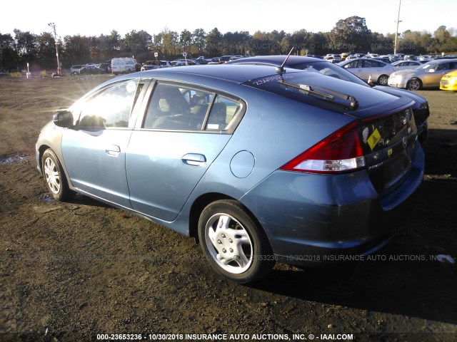 JHMZE2H50AS005286 - 2010 HONDA INSIGHT LX BLUE photo 3