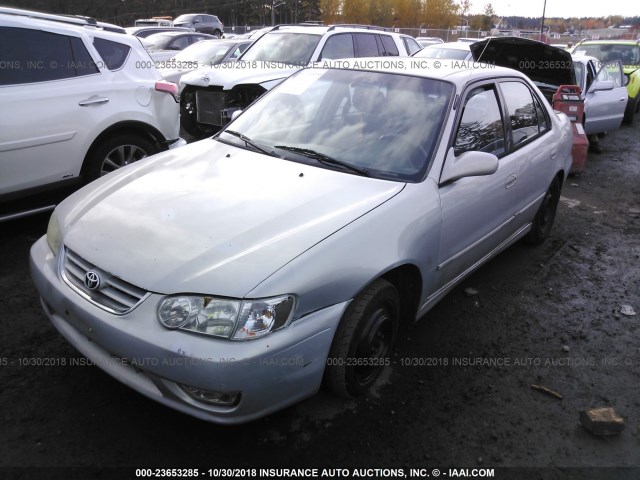 1NXBR12E51Z528703 - 2001 TOYOTA COROLLA CE/LE/S SILVER photo 2