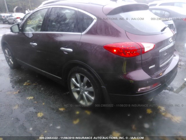 JN1AJ0HRXBM854612 - 2011 INFINITI EX35 JOURNEY MAROON photo 3