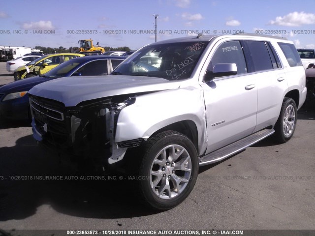 1GKS2AKC9FR237739 - 2015 GMC YUKON SLE SILVER photo 2