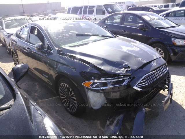 3FA6P0RU1JR207175 - 2018 FORD FUSION TITANIUM/PLATINUM HEV GRAY photo 1