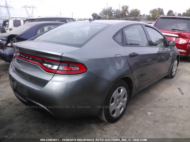 1C3CDFAAXDD231194 - 2013 DODGE DART SE/AERO GRAY photo 4