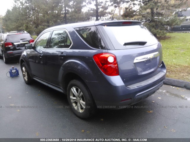 2GNALAEK8E6344001 - 2014 CHEVROLET EQUINOX LS BLUE photo 3