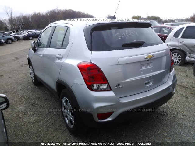 KL7CJKSB0HB192604 - 2017 CHEVROLET TRAX LS GRAY photo 3