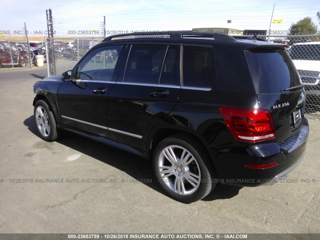 WDCGG0EB9FG398405 - 2015 MERCEDES-BENZ GLK 250 BLUETEC BLACK photo 3