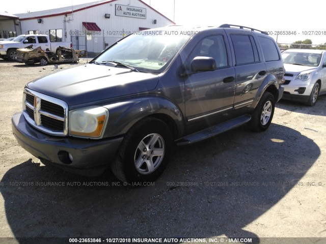 1D8HD58D24F139787 - 2004 DODGE DURANGO LIMITED GRAY photo 2