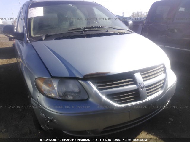 1D4GP24R95B255663 - 2005 DODGE GRAND CARAVAN SE Light Blue photo 6