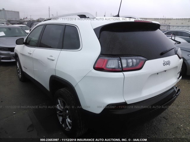 1C4PJLLB0KD184183 - 2019 JEEP CHEROKEE WHITE photo 3