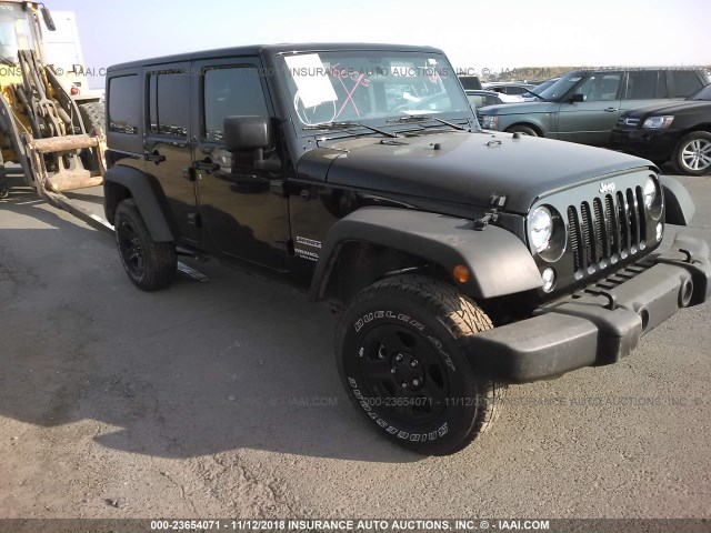 1C4BJWDG7HL724262 - 2017 JEEP WRANGLER UNLIMITE SPORT BLACK photo 1