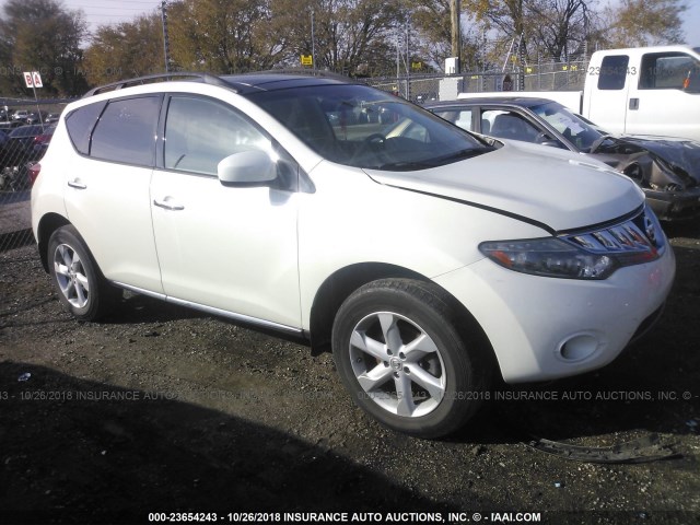 JN8AZ18W49W138938 - 2009 NISSAN MURANO S/SL/LE WHITE photo 1