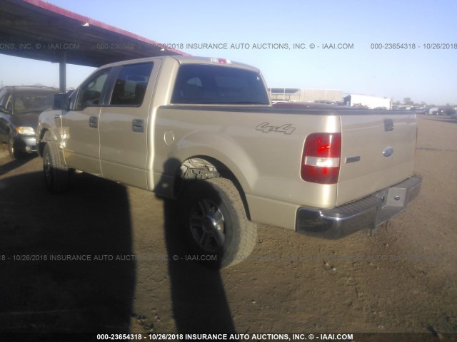 1FTPW14538KF00811 - 2008 FORD F150 SUPERCREW GOLD photo 3