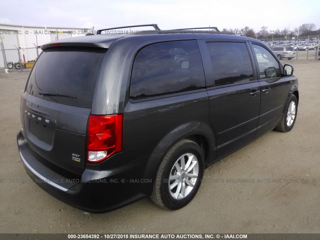 2C4RDGCG3GR168650 - 2016 DODGE GRAND CARAVAN SXT GRAY photo 4