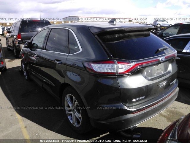 2FMPK4K94JBB68523 - 2018 FORD EDGE TITANIUM BLACK photo 3