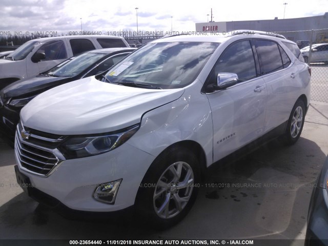 3GNAXMEV8JS633536 - 2018 CHEVROLET EQUINOX PREMIER WHITE photo 2