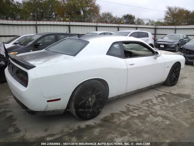 2C3CDZBT4FH873465 - 2015 DODGE CHALLENGER SXT PLUS WHITE photo 4