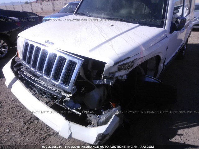 1J8HG58N76C339463 - 2006 JEEP COMMANDER LIMITED WHITE photo 6