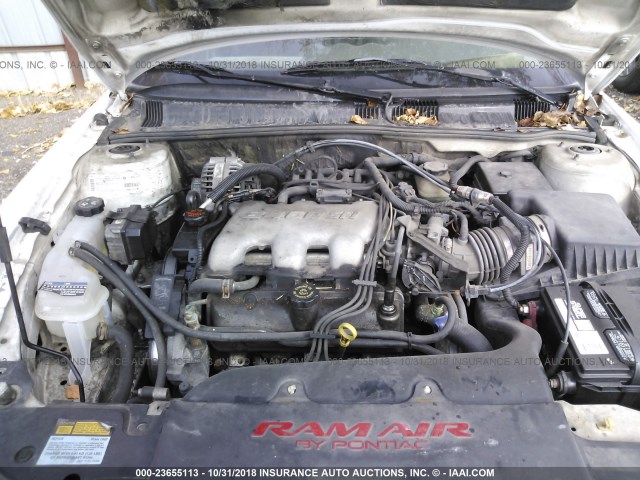 1G2NW52EXXM930442 - 1999 PONTIAC GRAND AM GT WHITE photo 10