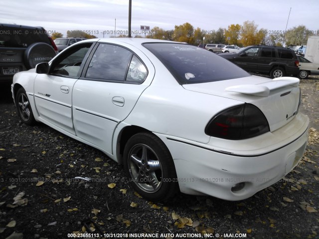 1G2NW52EXXM930442 - 1999 PONTIAC GRAND AM GT WHITE photo 3