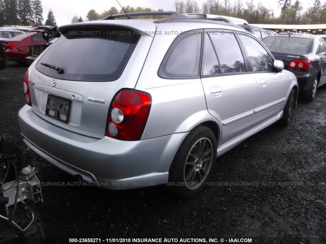 JM1BJ245121481588 - 2002 MAZDA PROTEGE PR5 SILVER photo 4