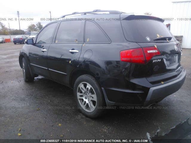 2HNYD28308H527717 - 2008 ACURA MDX TECHNOLOGY BLACK photo 3