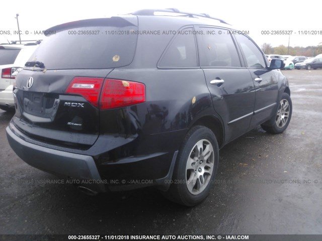 2HNYD28308H527717 - 2008 ACURA MDX TECHNOLOGY BLACK photo 4