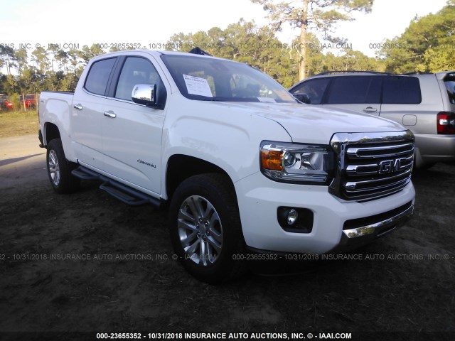 1GTG6DEN5K1110239 - 2019 GMC CANYON SLT WHITE photo 1